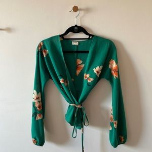 Green Wilfred Blouse from Aritzia
